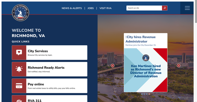 Security scan screenshot of https://rva.gov/
