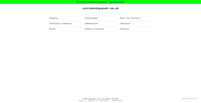 Security scan screenshot of parking3.parklogic.com