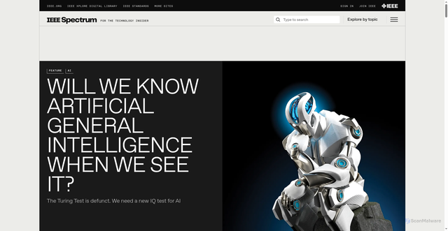 Security scan screenshot of https://spectrum.ieee.org/agi-benchmark