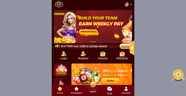 Security scan screenshot of https://www.24kparty2.win/