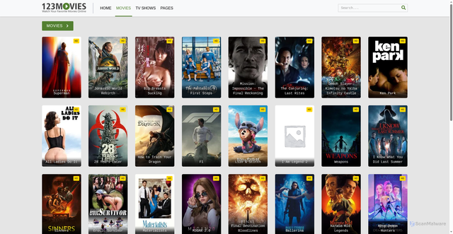 Security scan screenshot of https://fullmovie21.com/movies/