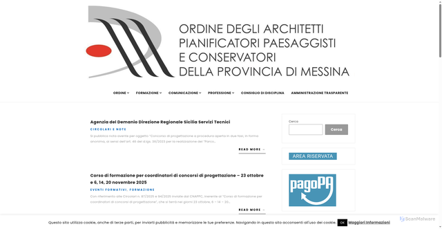 Security scan screenshot of https://www.archme.it/