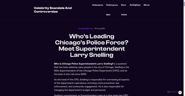 Security scan screenshot of https://www.folioz.ca/kacewinsight-siw/who-is-chicago-police-superintendent-larry-snelling/