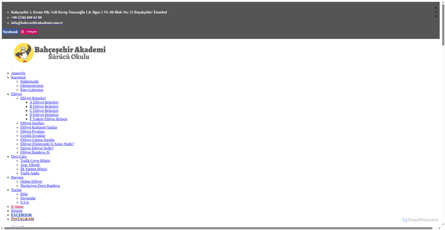 Security scan screenshot of https://dewi197xjp.live/bahcesehirehliyet.com/