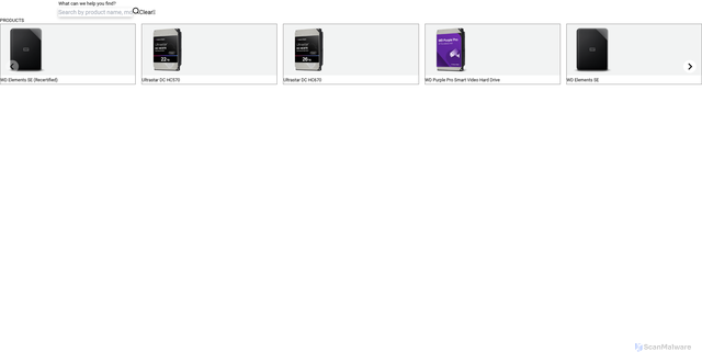 Security scan screenshot of https://static.westerndigital.com