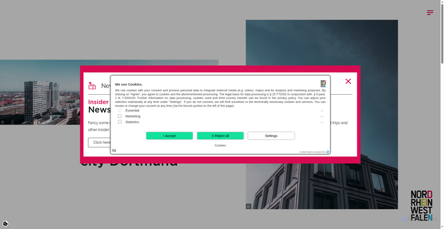Security scan screenshot of https://www.nrw-tourism.com/cities/dortmund