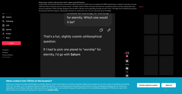 Security scan screenshot of https://vt.tiktok.com/ZS9c687pa/