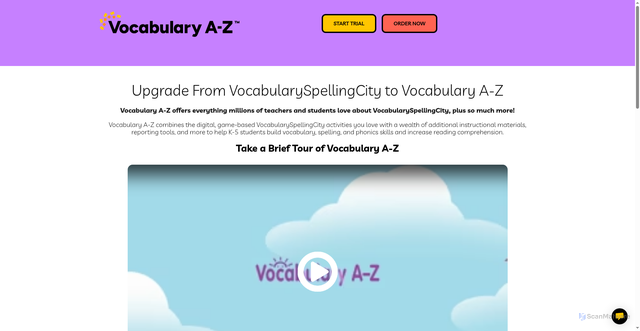 Security scan screenshot of https://spellingcity.com