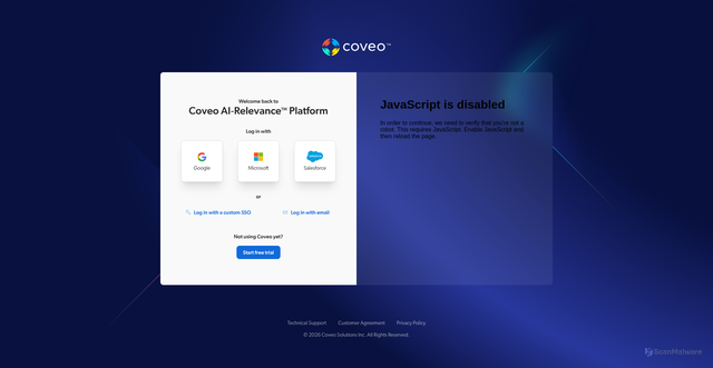 Security scan screenshot of https://sapamericaproductiontyfzmfz0.analytics.org.coveo.com