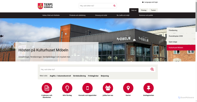 Security scan screenshot of https://www.tierp.se/