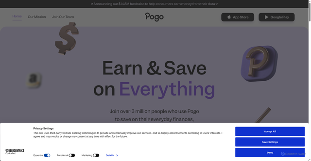 Security scan screenshot of https://joinpogo.com