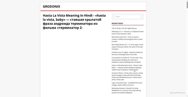 Security scan screenshot of https://grodonix.pages.dev/post/hasta-la-vista-meaning-in-hindi/index.html