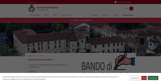 Security scan screenshot of https://comune.revello.cn.it/