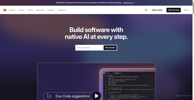 Security scan screenshot of https://www.gitlab.com