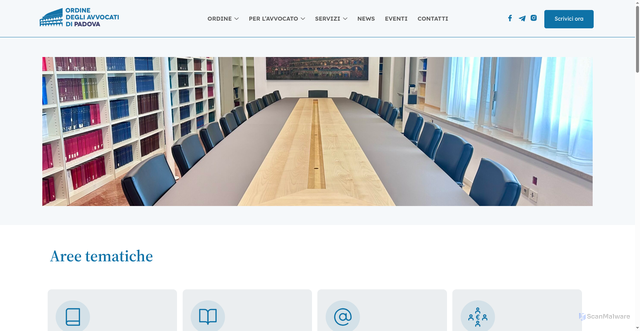 Security scan screenshot of https://ordineavvocati.padova.it/