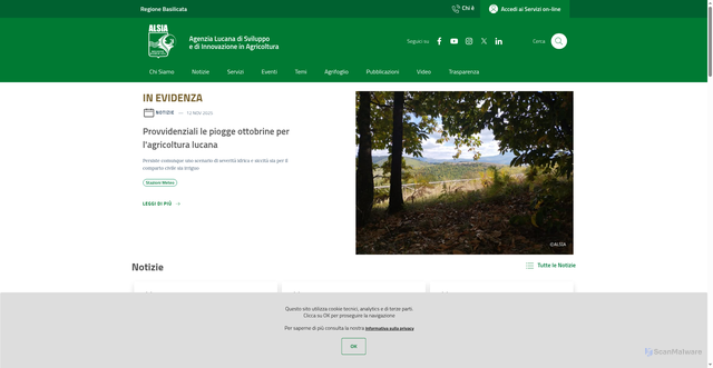 Security scan screenshot of https://www.alsia.it/