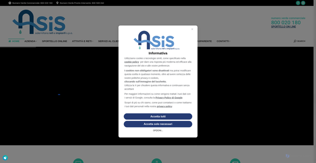 Security scan screenshot of https://www.asisnet.it