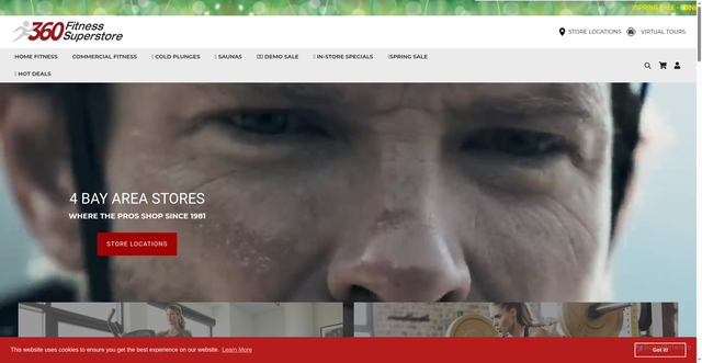 Security scan screenshot of https://360fitnesssuperstore.com