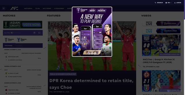 Security scan screenshot of https://www.the-afc.com