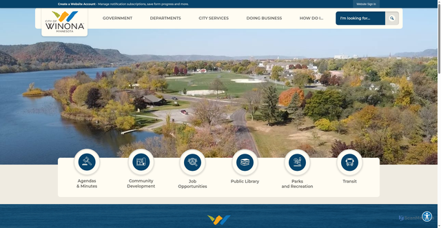 Security scan screenshot of https://winonamn.gov/