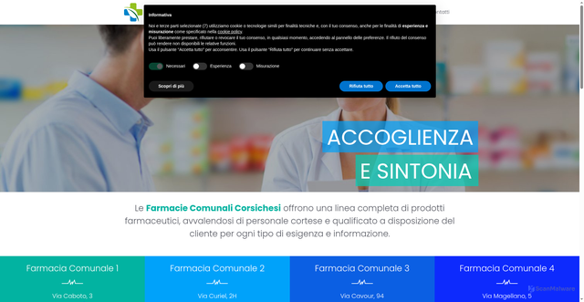 Security scan screenshot of https://www.farmcorsichesi.it/