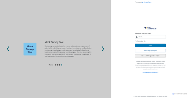 Security scan screenshot of https://e-dition.jcrinc.com