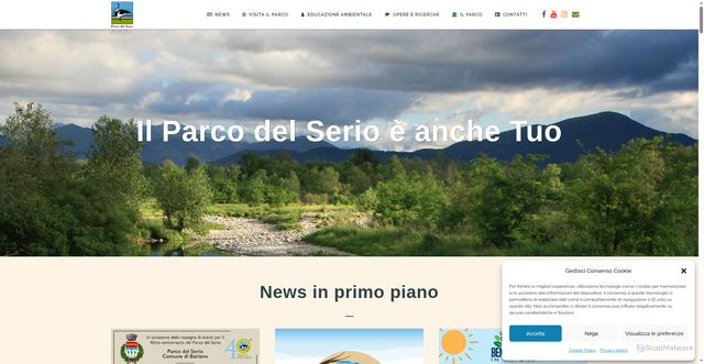 Security scan screenshot of https://parcodelserio.it/