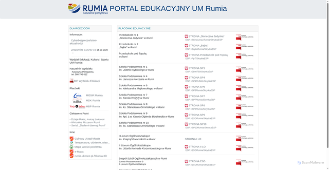 Security scan screenshot of https://as.rumia.edu.pl