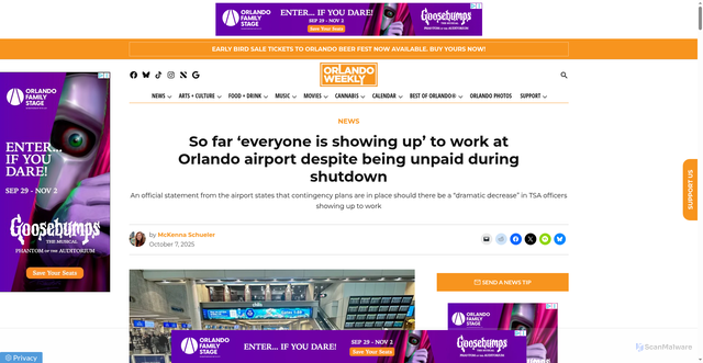 Security scan screenshot of https://www.orlandoweekly.com/news/so-far-everyone-is-showing-up-to-work-at-orlando-airport-despite-being-unpaid-during-shutdown/