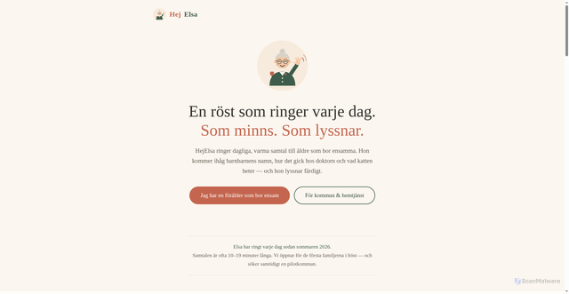 Security scan screenshot of https://hejelsa.se