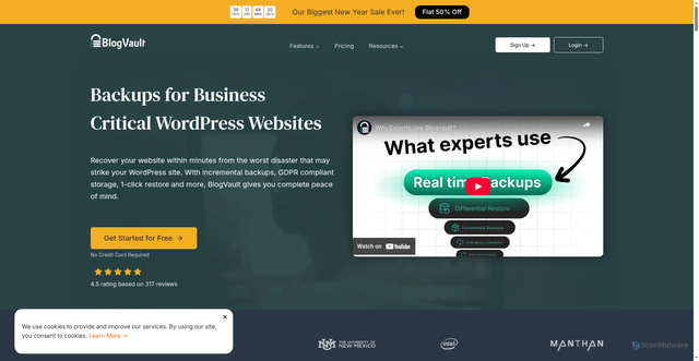 Security scan screenshot of https://blogvault.net