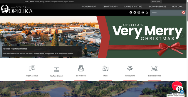 Security scan screenshot of https://www.opelika-al.gov/