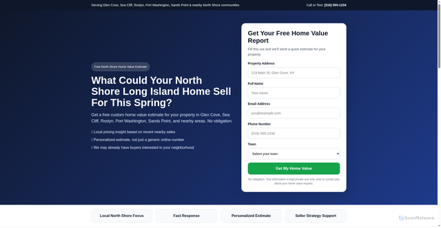 Security scan screenshot of https://whatismynorthshorehomeworth.com/