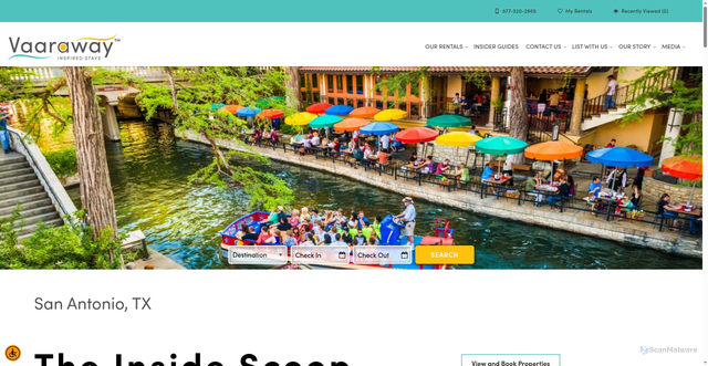 Security scan screenshot of https://www.vaaraway.com/insider-guides/san-antonio-tx/