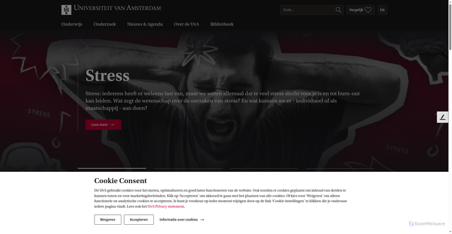 Security scan screenshot of https://uva.nl