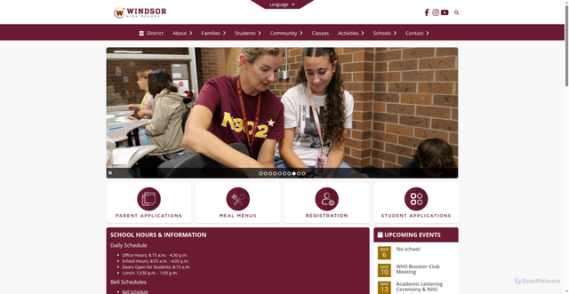 Security scan screenshot of https://www.whs.weldre4.org/