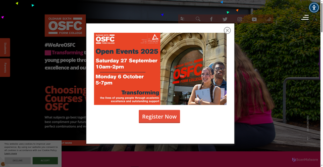 Security scan screenshot of https://www.osfc.ac.uk/