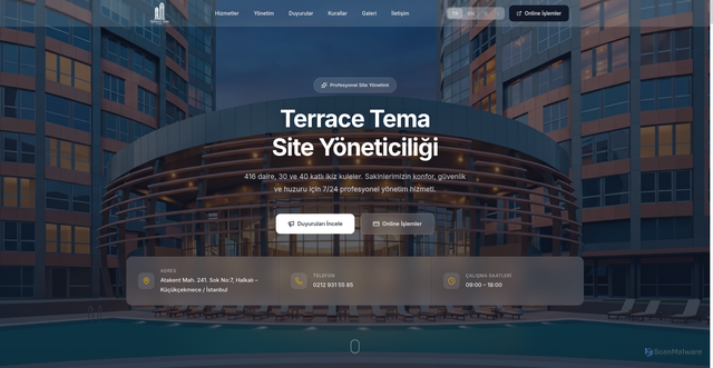Security scan screenshot of https://terrace-tema.pages.dev/