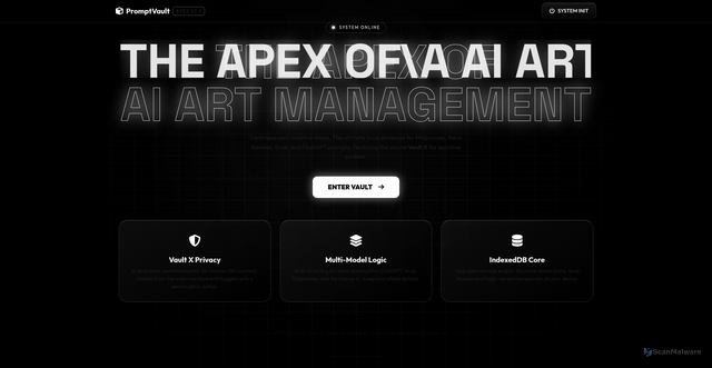 Security scan screenshot of https://prompthub-9t2zgovt4w.edgeone.app/