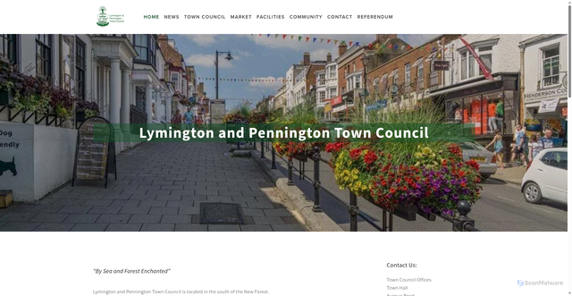 Security scan screenshot of https://www.lymingtonandpennington-tc.gov.uk/