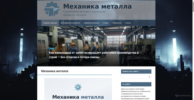 Security scan screenshot of https://mehanik35.ru