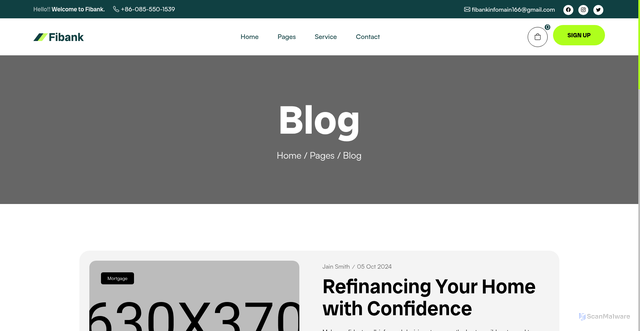 Security scan screenshot of https://creditunionfirst.com/blog-list.html