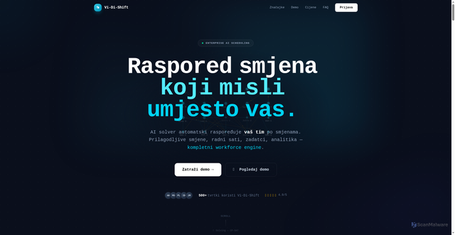 Security scan screenshot of http://vi-di-shift.com/