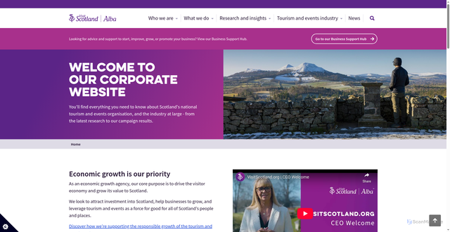 Security scan screenshot of https://www.visitscotland.org/