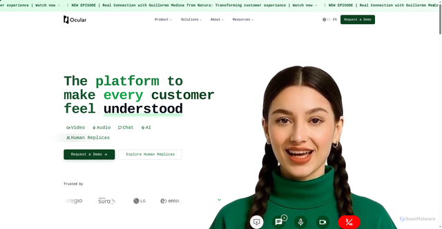 Security scan screenshot of https://ocularsolution.com