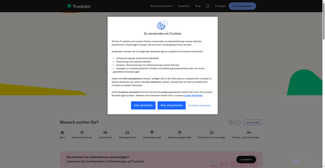 Security scan screenshot of https://de.trustpilot.com