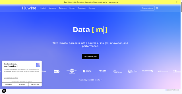 Security scan screenshot of https://huwise.com