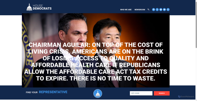 Security scan screenshot of https://www.dems.gov/