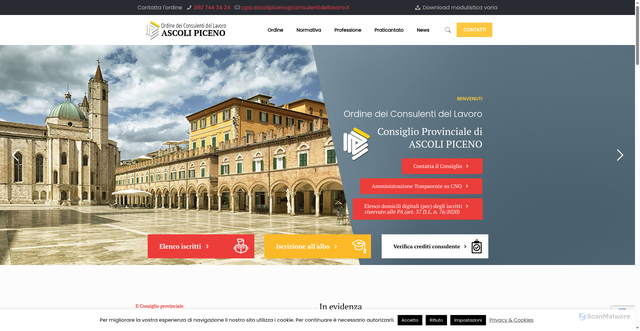 Security scan screenshot of https://www.cdlap.it/