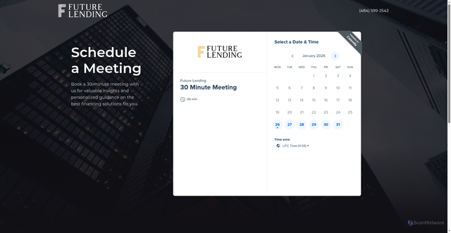 Security scan screenshot of https://futurelending.secure-engine.com/book-now/